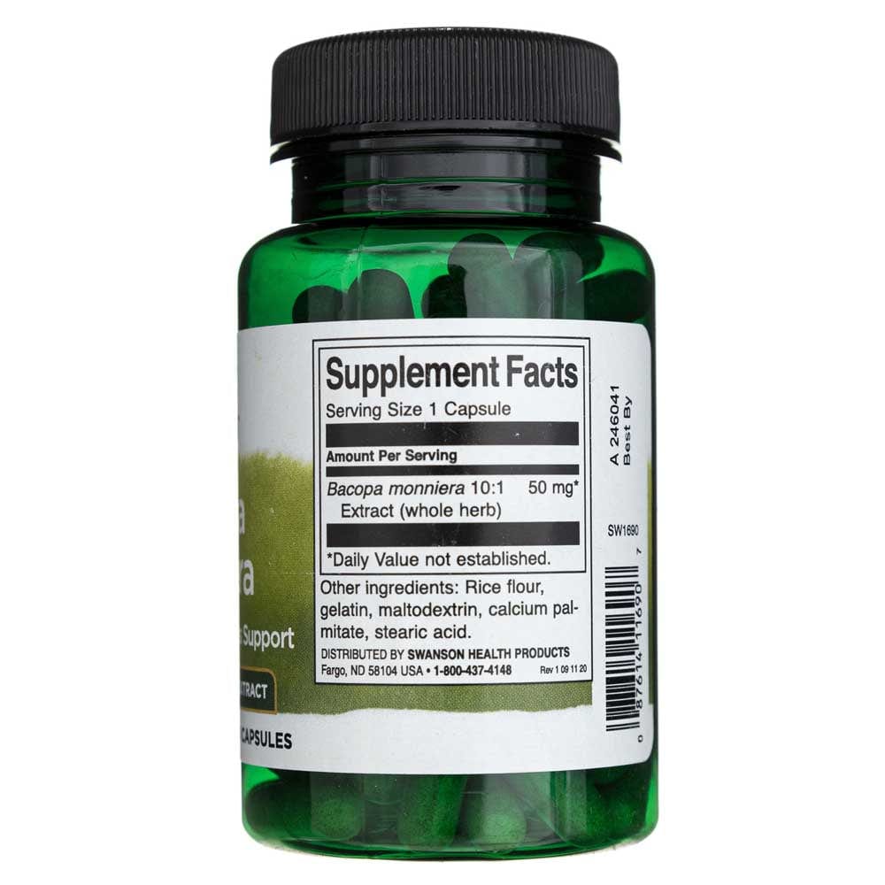 Swanson Bacopa Monniera 50 mg - 90 Capsules