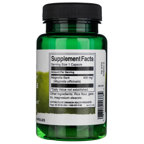 Swanson Full Spectrum Magnolia Bark 400 mg - 60 Capsules