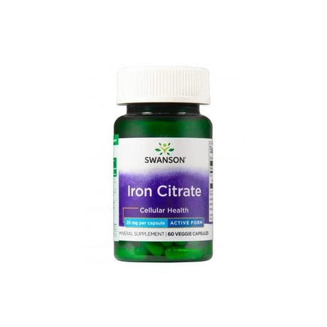 Swanson Iron Citrate 25 mg - 60 Capsules