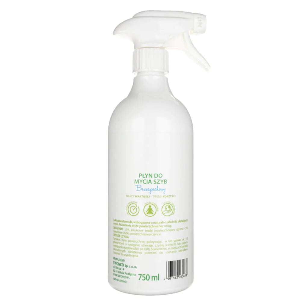 Swonco Fragrance-Free Glass Cleaning Liquid - 750 ml