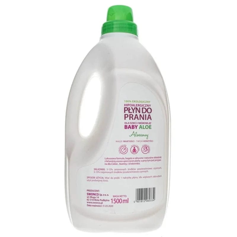 Swonco Laundry Liquid Baby, Aloe - 1500 ml