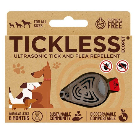 Tickless Eco Pet Ultrasonic Tick Repellent - Brown