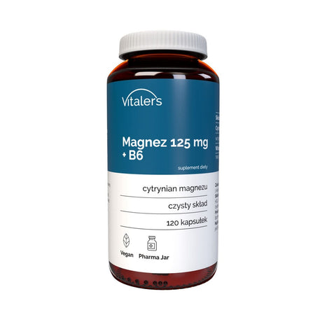 Vitaler's Magnesium 125 mg + Vitamin B6 - 120 Capsules