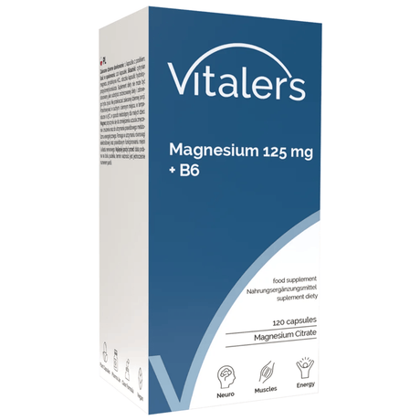 Vitaler's Magnesium 125 mg + Vitamin B6 6 mg - 120 Capsules