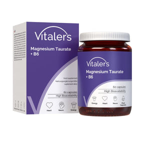 Vitaler's Magnesium Taurate 600 mg + Vitamin B6 6 mg - 60 Capsules
