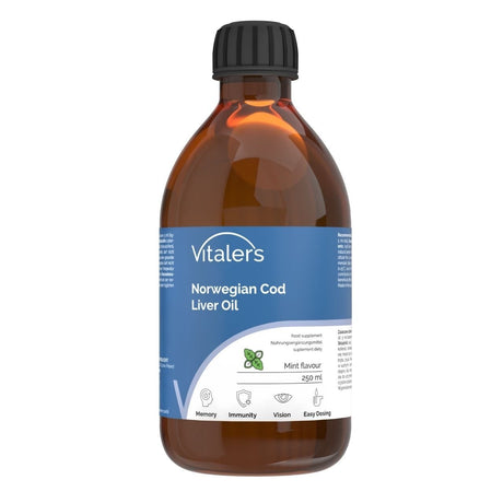 Vitaler's Omega-3 Norwegian Cod Liver Oil 1250 mg, Mint - 250 ml