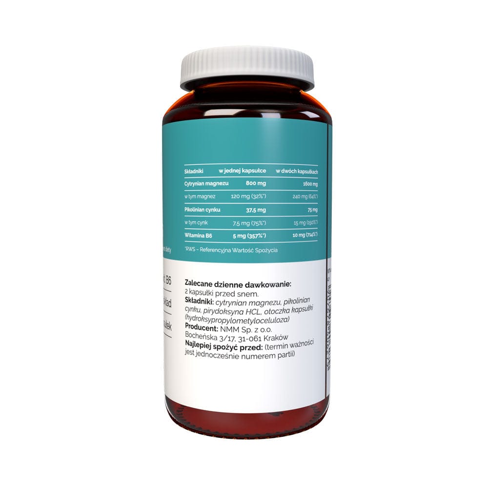 Vitaler's ZMA Mg 240 mg + Zn 15 mg + B6 10 mg - 120 Capsules