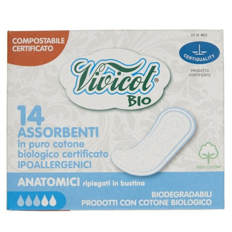 Vivicot Biodegradable Ultra-Thin Sanitary Towels - 14 pieces