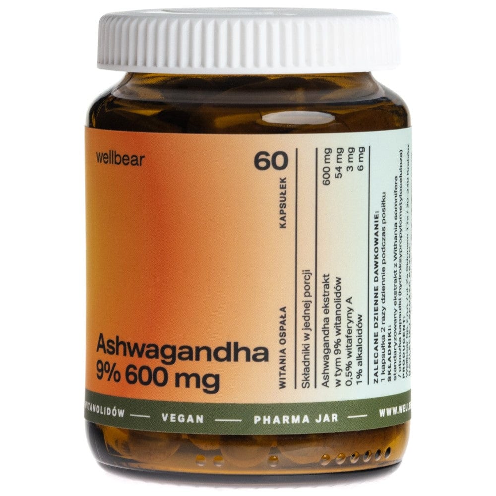 Wellbear Ashwagandha 9% 600 mg - 60 Capsules