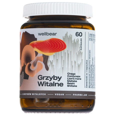 Wellbear Vital Mushrooms - 60 Capsules