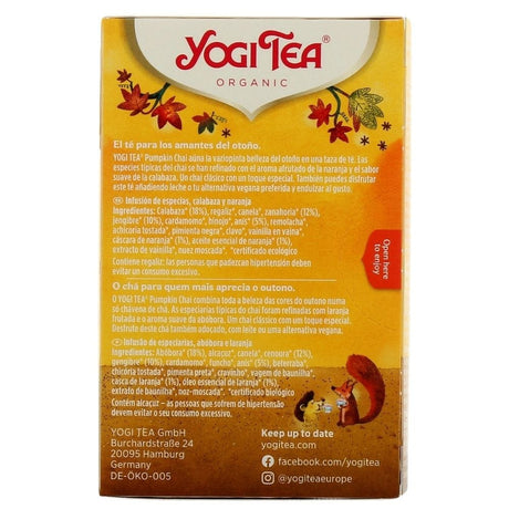 Yogi Tea Pumpkin Chai Tea with Pumpkin - 17 Sachets
