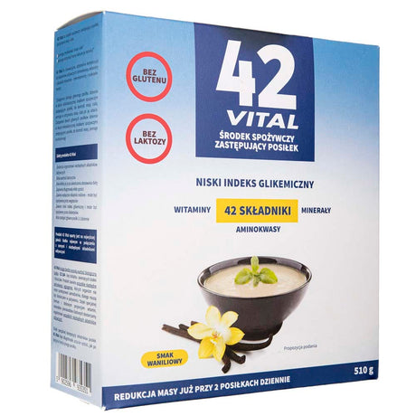 42 Vital Low Calorie Plant-Based Diet Vanilla Flavor - 510 g