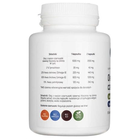 Aliness Black Cumin Seed Oil 2% 1000 mg - 60 Capsules