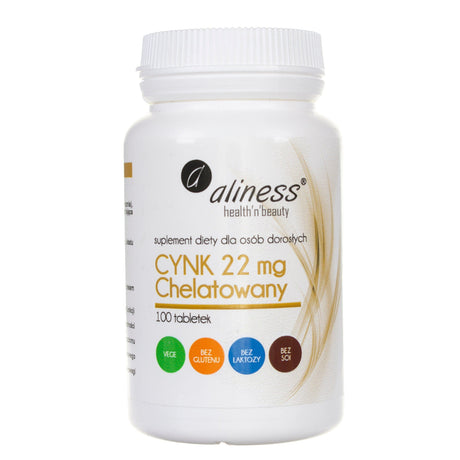 Aliness Chelated Zinc Diglycinate 15 mg - 100 Tablets