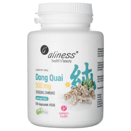 Aliness Dong Quai 500 mg - 100 Veg Capsules