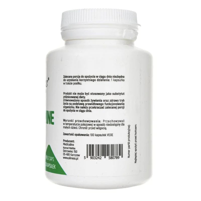 Aliness L-Glutamine 500 mg - 100 Capsules