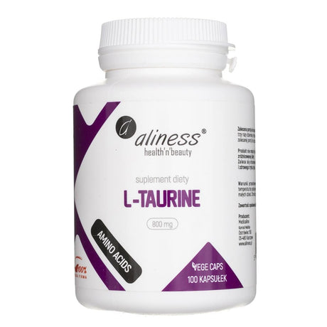 Aliness L-Taurine 800 mg - 100 Veg Capsules