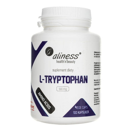 Aliness L-Tryptophan 500 mg - 100 Veg Capsules