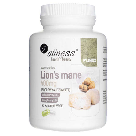 Aliness Lion's Mane 400 mg - 90 Veg Capsules