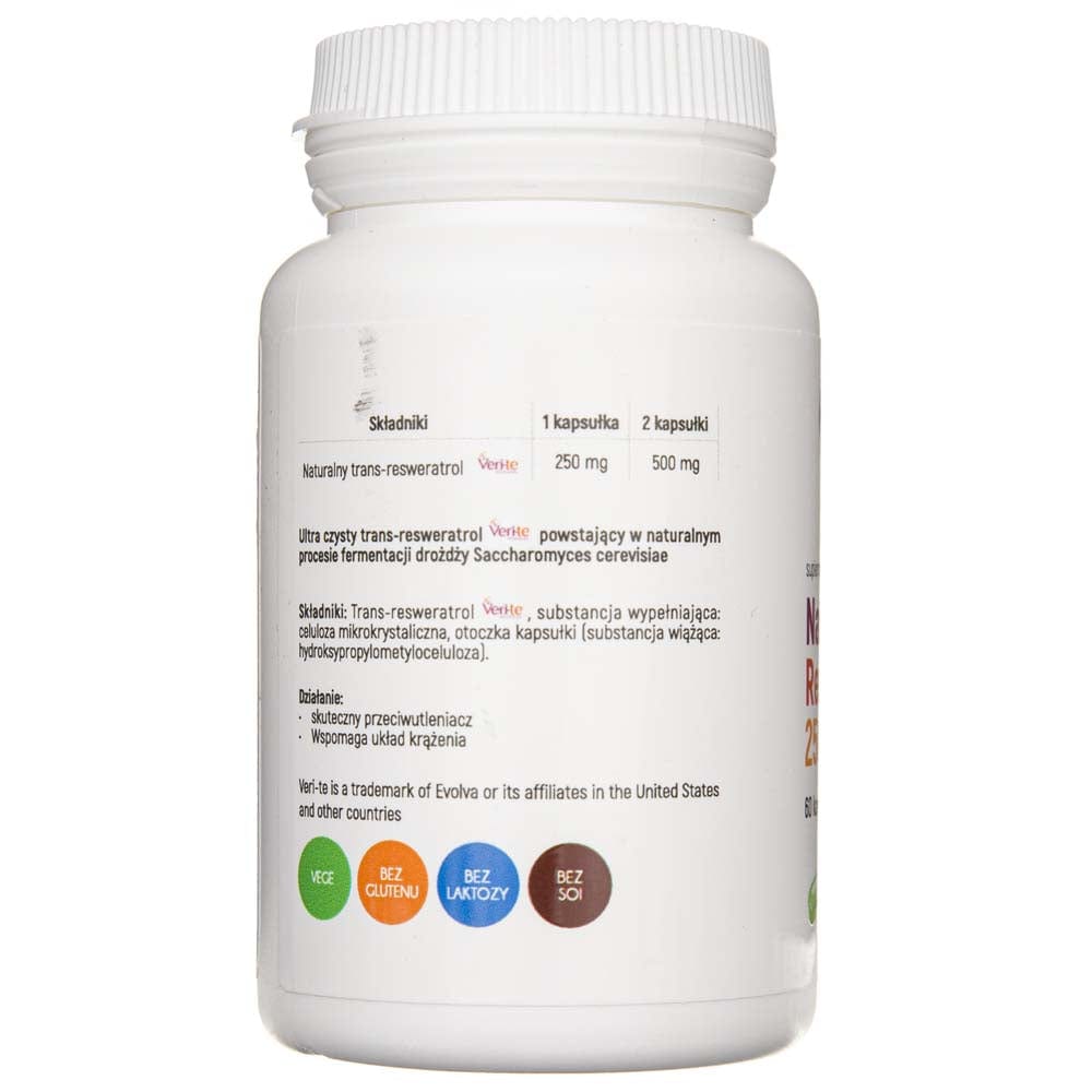 Aliness Natural Resveratrol Veri-Te 250 mg - 60 Veg Capsules