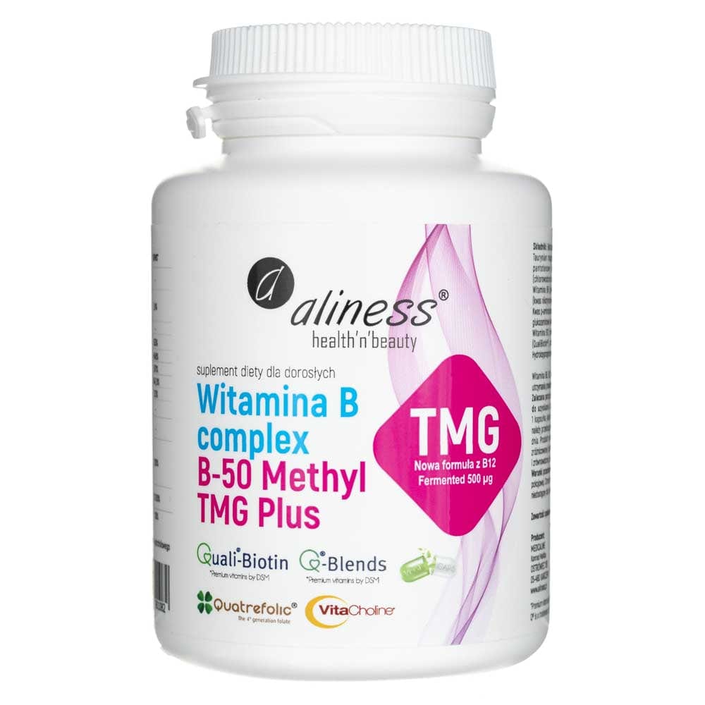 Aliness Vitamin B Complex B-50 Methyl plus TMG 100 Veg