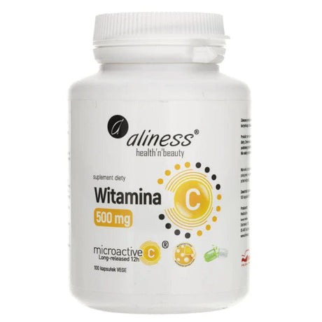 Aliness Vitamin C 500 mg Microactive 12h - 100 Veg Capsules