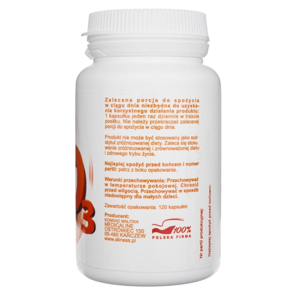 Aliness Vitamin D3 FORTE oil 100 mcg - 120 Capsules
