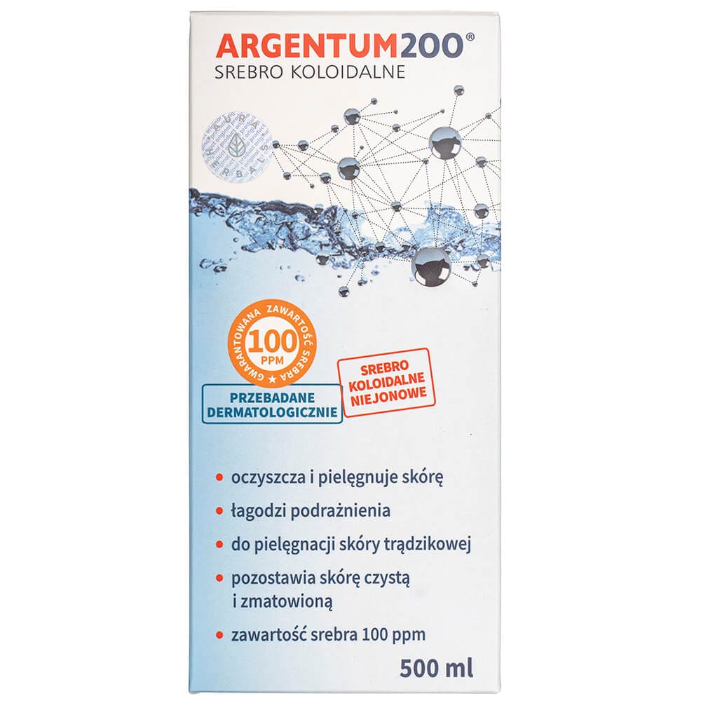 Aura Herbals Argentum 200 Colloidal Silver 100 ppm - 500 ml