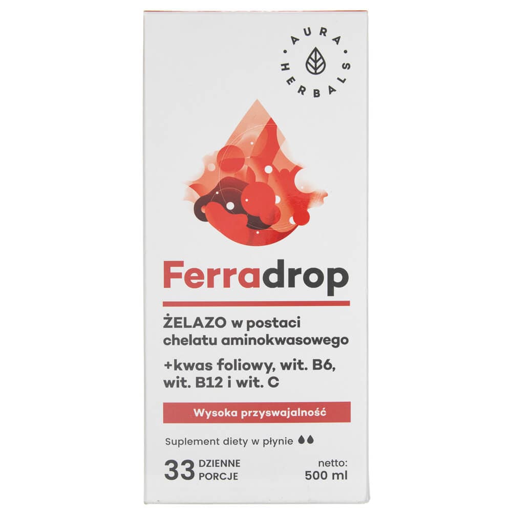 Aura Herbals Ferradrop – Liquid Iron + Folic Acid - 500 ml