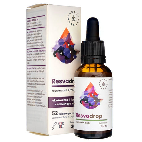 Aura Herbals Resvadrop, Resveratrol, drops - 30 ml