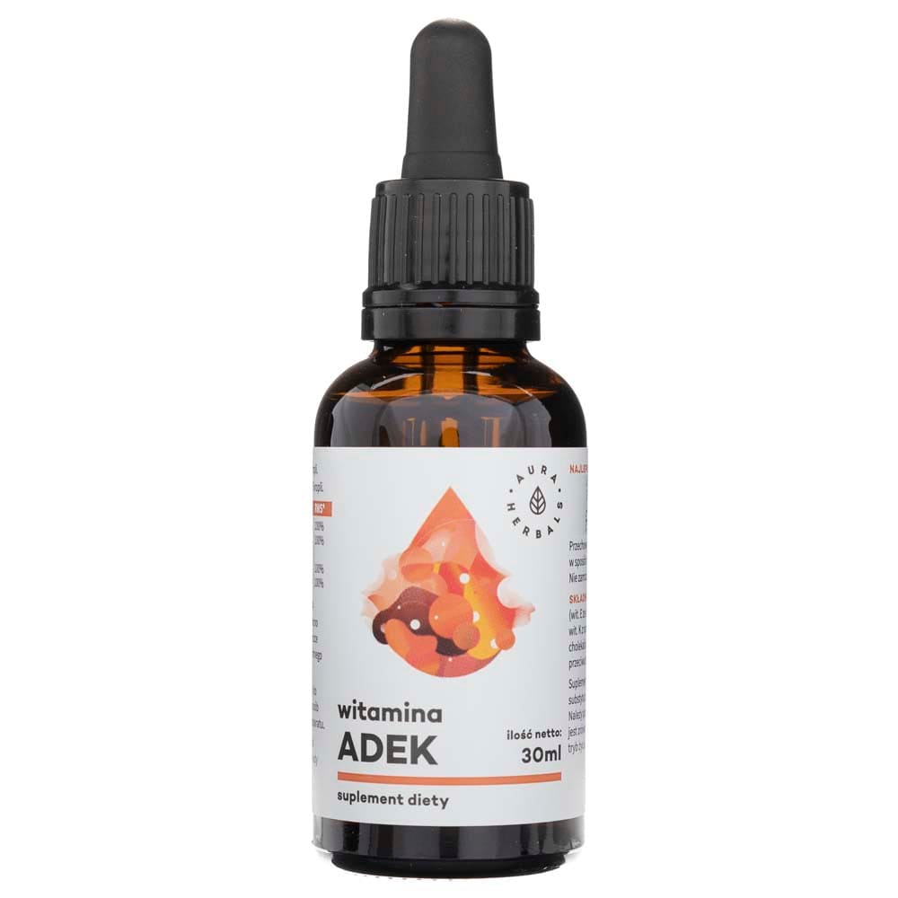 Aura Herbals Vitamin “ADEK” A + D3 (2000IU) + E + K2 MK7 drops - 30 ml