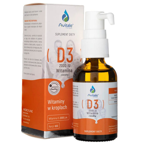 Avitale Vitamin D3 FORTE 2000 IU from Lanolin, drops - 30 ml