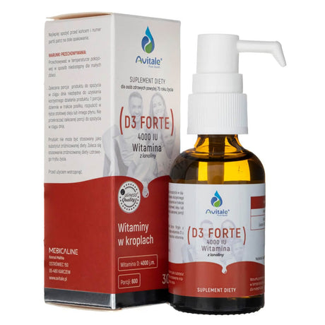 Avitale Vitamin D3 Forte 4000 IU from Lanolin, drops - 30 ml