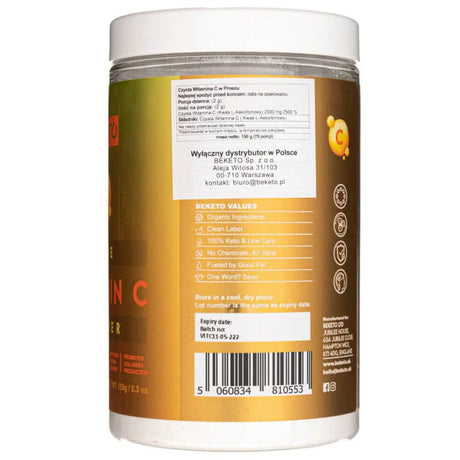 BeKeto Vitamin C 100%, powder - 150 g