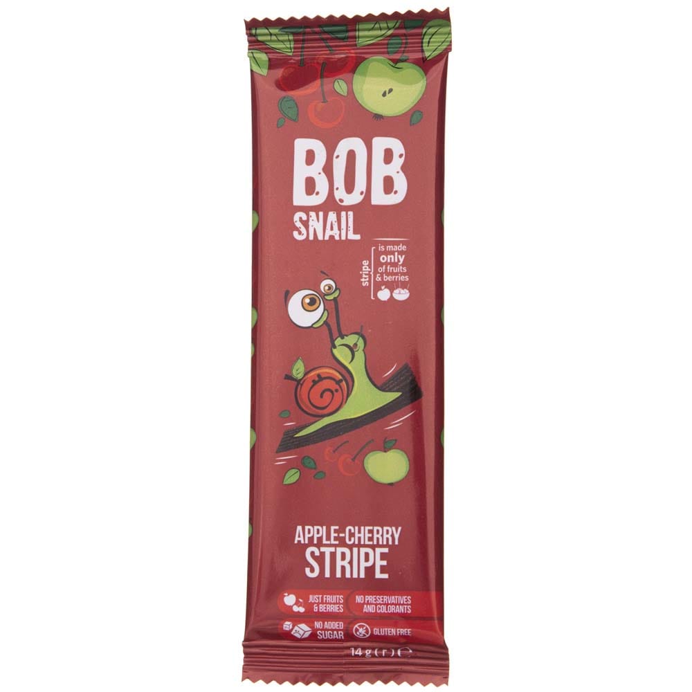 Bob Snail Apple & Cherry Snack with No Added Sugar - 14 g