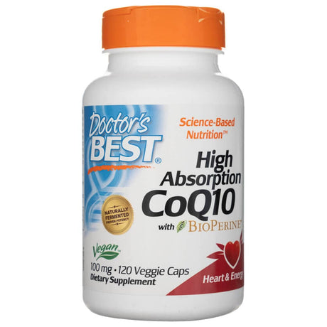 Doctor's Best High Absorption CoQ10 with BioPerine 100 mg - 120 Veg Capsules