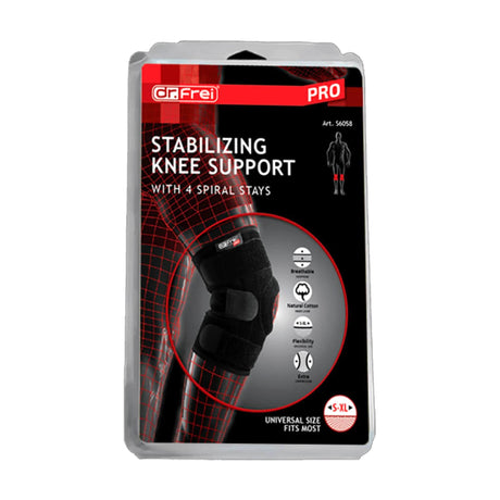 Dr. Frei Stabilizing Knee Support with 4 Spiral Stays - Universal Size