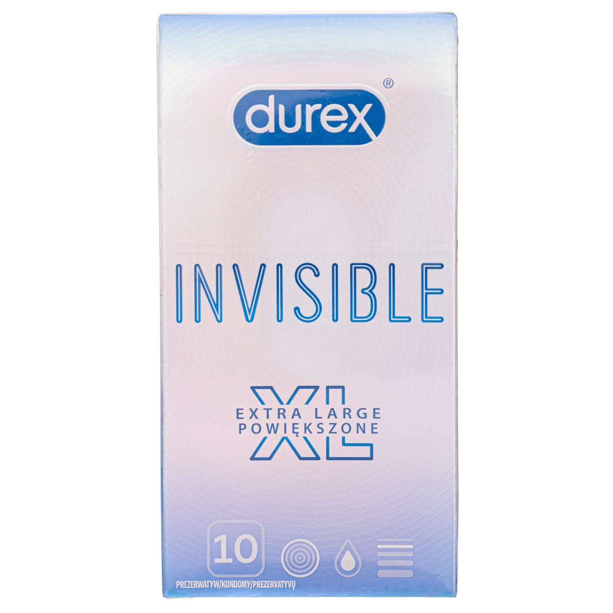 Durex Invisible XL Condoms - 10 pcs.
