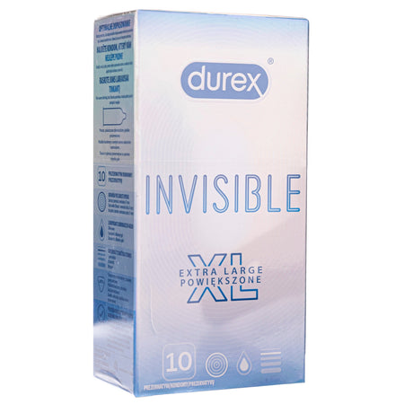 Durex Invisible XL Condoms - 10 pcs.