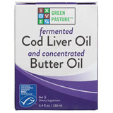 Green Pasture Fermented Cod Liver Oil And Concentrated Butter Oil Blend, Gel - 188 ml