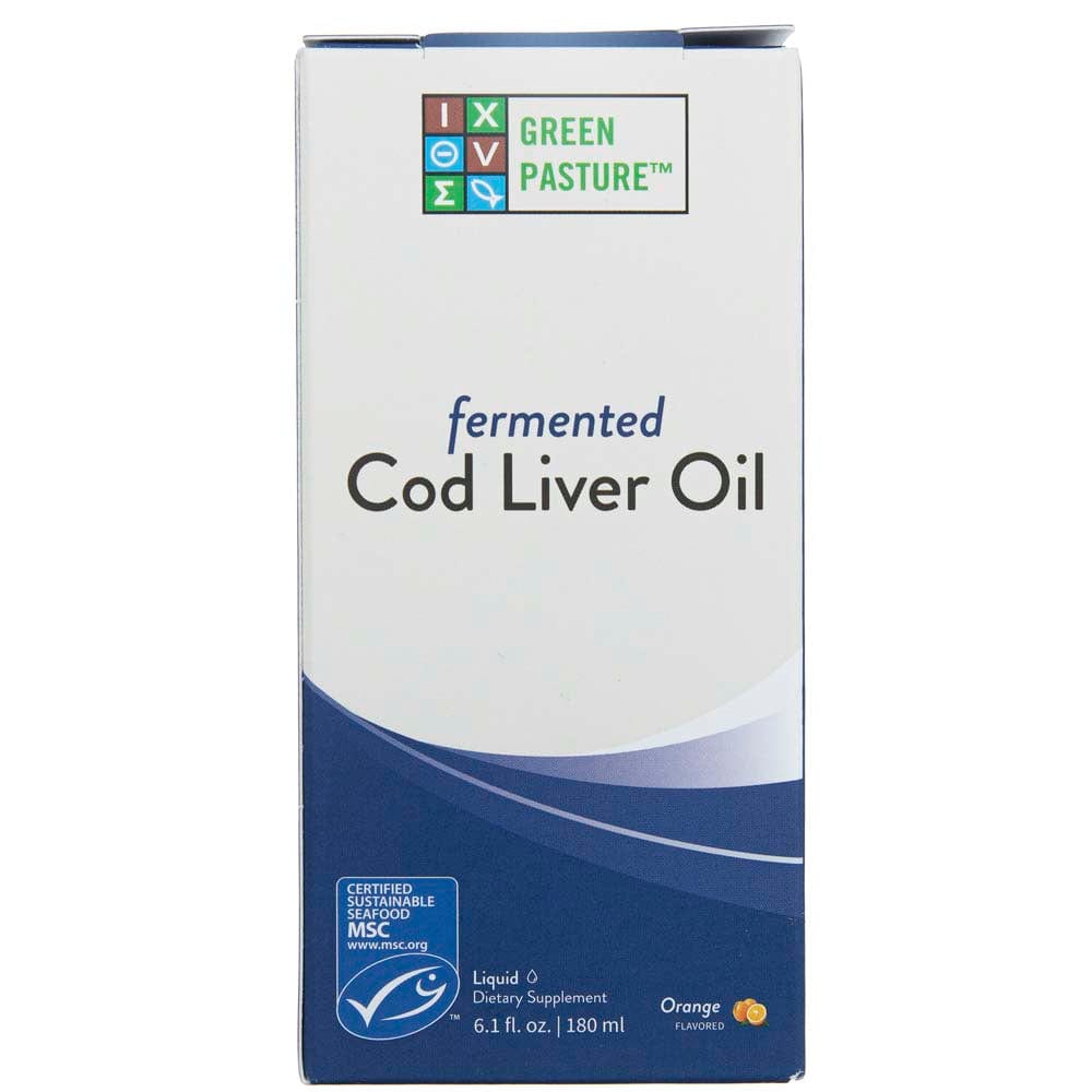 Green Pasture Fermented Cod Liver Oil, Orange - 180 ml