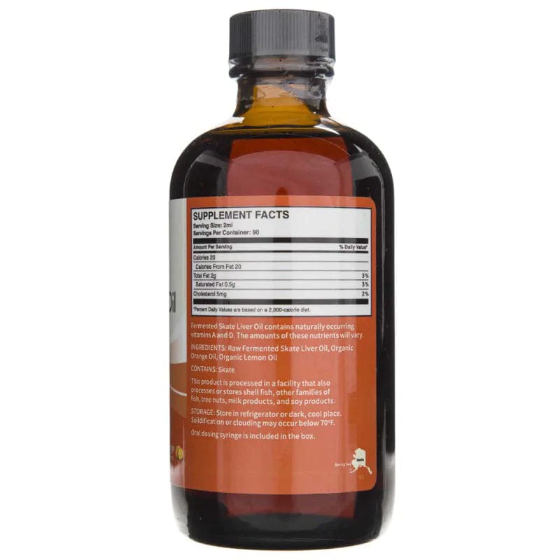 Green Pasture Fermented Skate Liver Oil, Orange - 180 ml