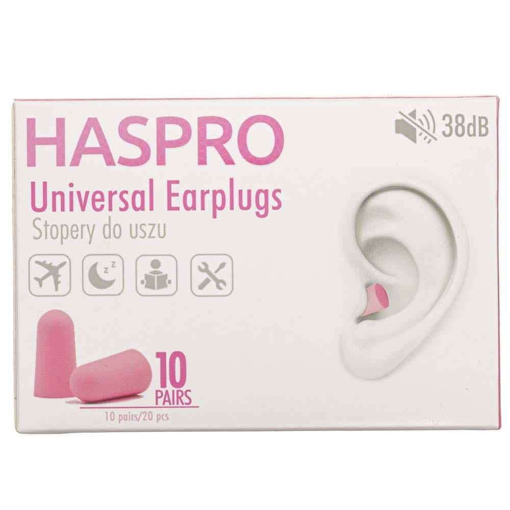 Haspro Multi10 Ear Stoppers Pink - 10 pairs