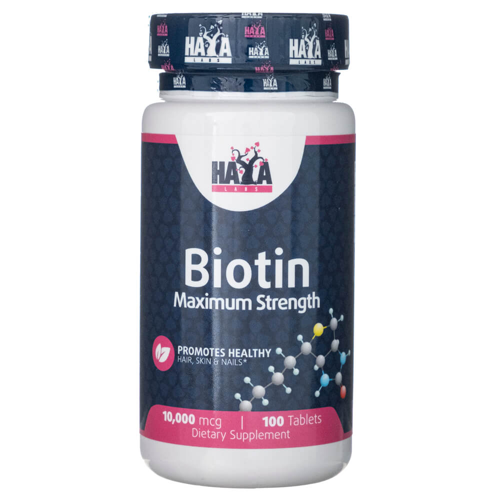 Haya Labs Biotin 10000 mcg - 100 Tablets