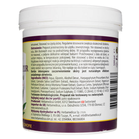 Herbamedicus Black Claw with Hemp Balm - 500 ml