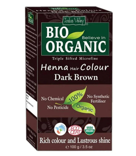 Indus Valley Henna Hair Colour Dark Brown - 100 g