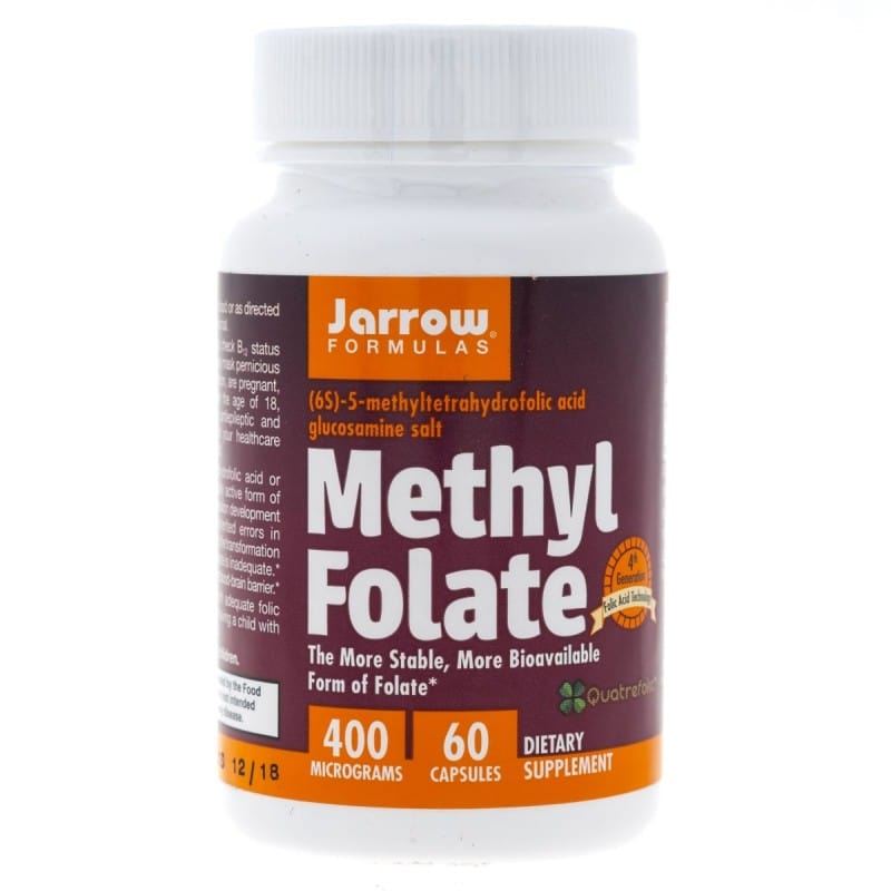 Jarrow Formulas Methyl Folate 400 mcg 60 Veg Capsules – Medpak