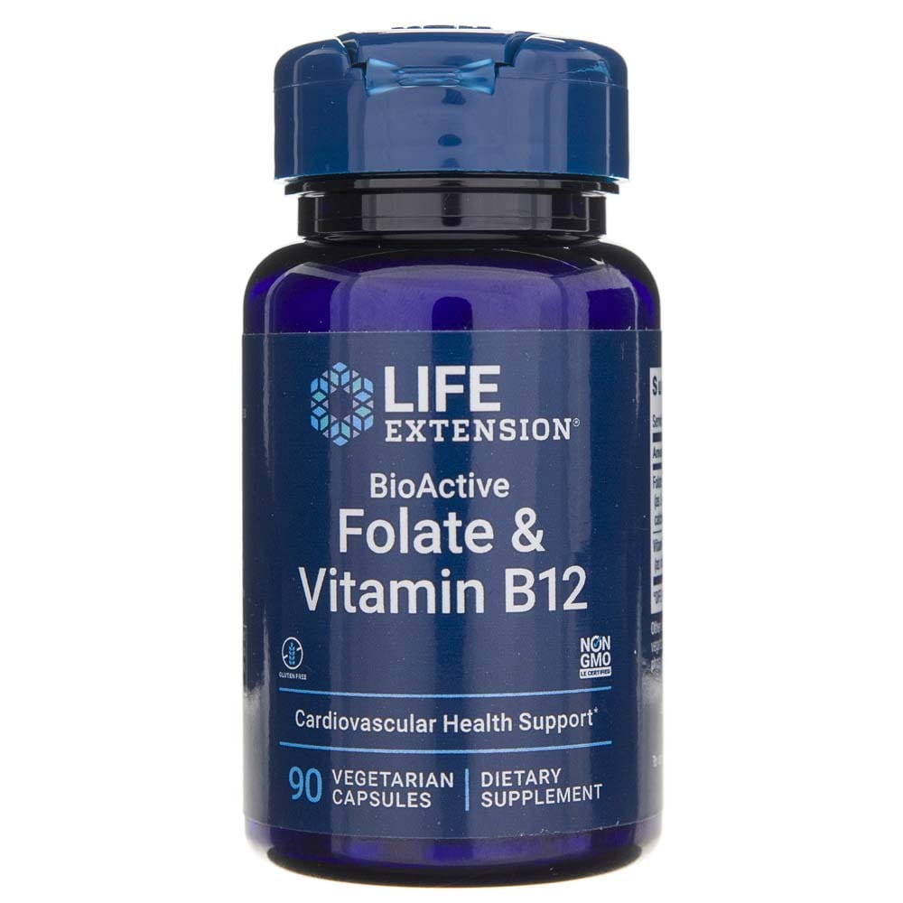 Life Extension BioActive Folate & Vitamin B12 - 90 Veg Capsules – Medpak