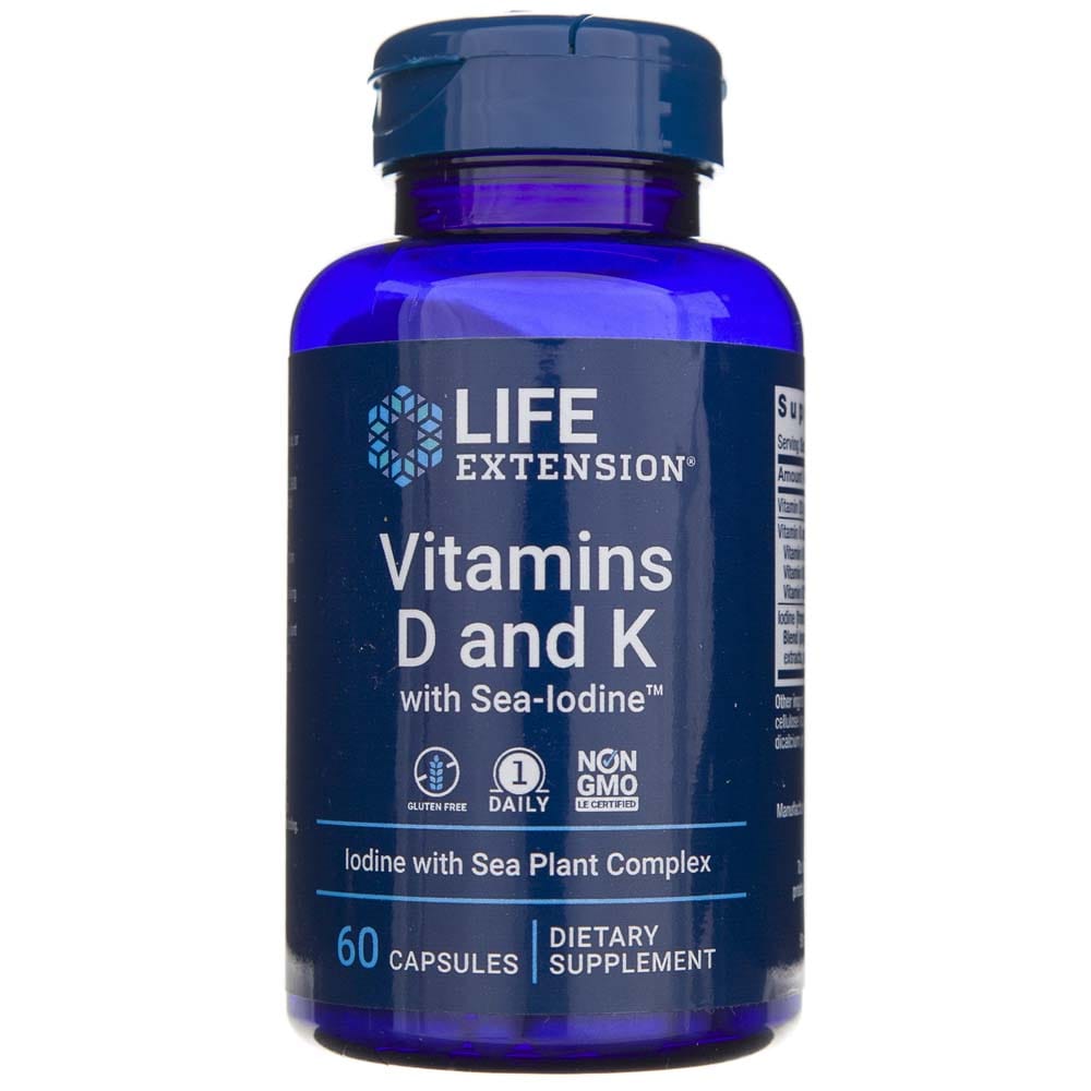Life Extension Vitamins D & K  - 60 Capsules