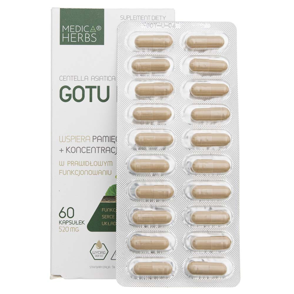 Medica Herbs Gotu Kola 520 mg - 60 Capsules